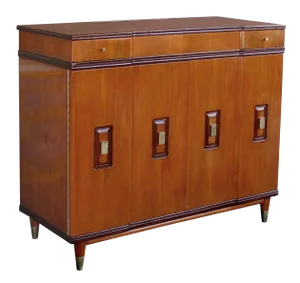 American Mid-Century Walnut Dressing Cabinet by John Widdicomb
