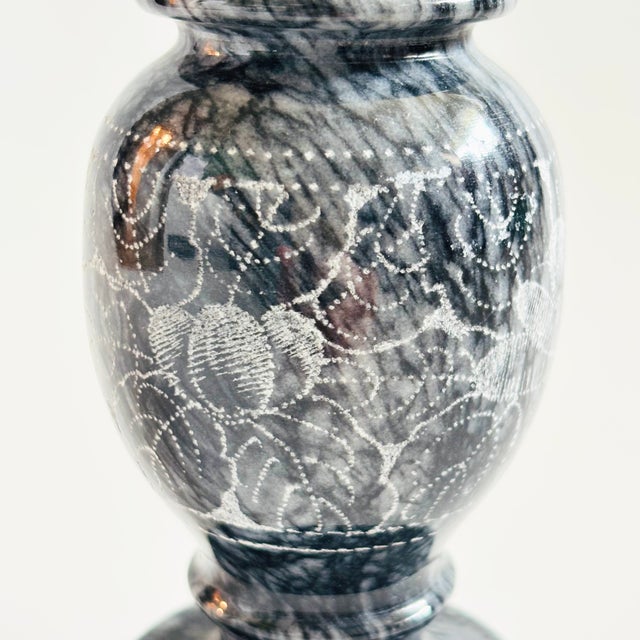 Vintage Carved Marble Vase For Sale In San Francisco - Image 6 of 9
