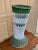 Antique Painted Wicker Umbrella Basket With Green and White Surface For Sale In South Bend - Image 6 of 12