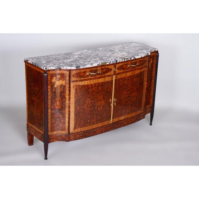 Art Deco Mahogany, Marble and Bronze Buffet by Paul Follot, France, 1920s For Sale - Image 14 of 18