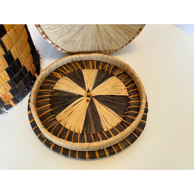 A Pair of Vintage Zambian Baskets From the Early 1980s For Sale - Image 9 of 9