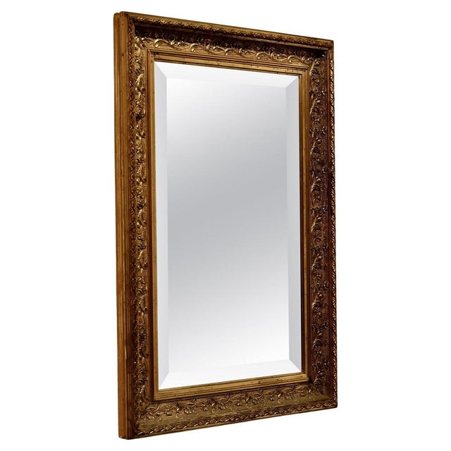 Goldenrod 19th Century Gilt Wall Mirror, 1880s For Sale - Image 8 of 8