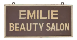 Vintage Emilie Beauty Salon Sign