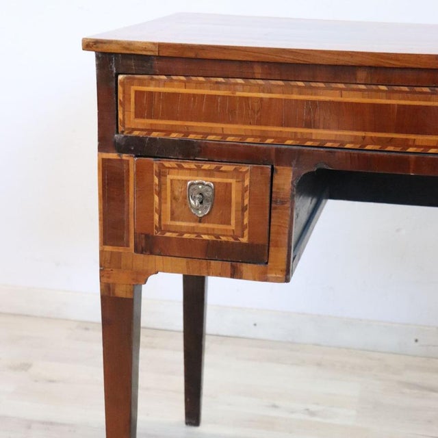 Antique Inlay Walnut Writing Desk, 1800s For Sale - Image 9 of 18
