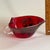 Ruby Red Vintage 40th Anniversary Ruby Red Glass Heart Shaped Bowl With Silver Floral Overlay For Sale - Image 8 of 8