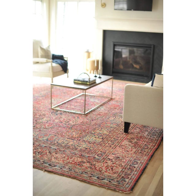 Antique Madonna Botanical Rug, 10.8 x 14.3 For Sale - Image 10 of 11