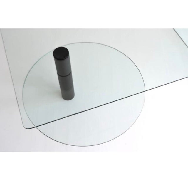 1970s Post-Modern Two-Tier Waterfall Edge Glass Cocktail Table For Sale - Image 9 of 11