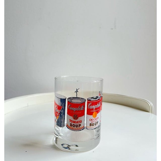 1990s Campbells Series Glasses attributed to Andy Warhol for Block, 1990s, Set of 4 For Sale - Image 5 of 8
