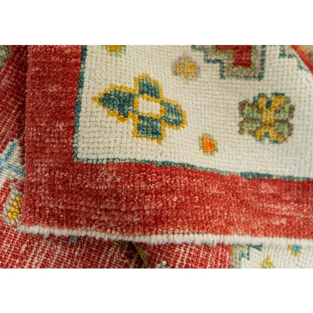 Red Turkish Oushak Rug 4'9" x 6'6" #19529 For Sale - Image 8 of 8