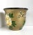Chinoiserie Vintage Chinoiserie Ceramic Painted Cachepot With Peacocks Birds Pattern For Sale - Image 3 of 10