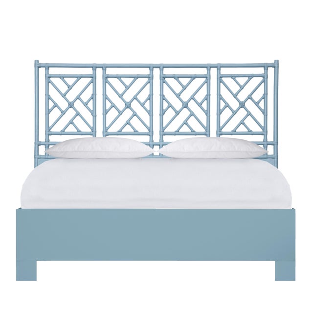 Chippendale Standard Bed California King - Pool Blue For Sale - Image 12 of 12