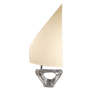 Crystal Glass Table Lamp from Daum France, 1960s For Sale