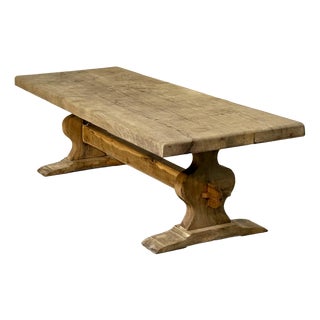 Large French Oak Dining Table, 1920 For Sale