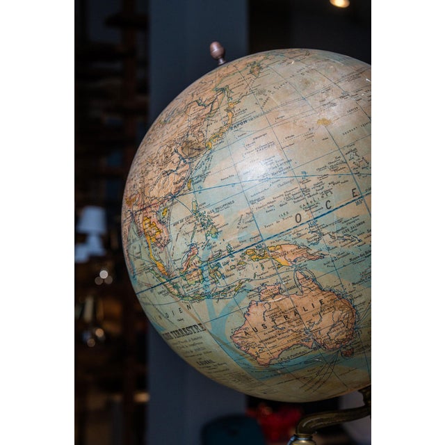 World Map Globe from E. Dubail, 1890s, in Good conditions. Designed 1890 to 1919 This piece has an attribution mark, I am...