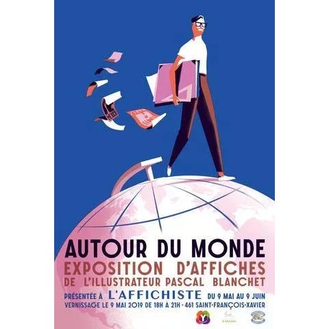 2019 Contemporary Poster - Pascal Blanchet Exhibition | Chairish