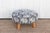This versatile round dhurrie ottoman, feature a stunning cotton cover adorned with a splendid and fun elephant motif...