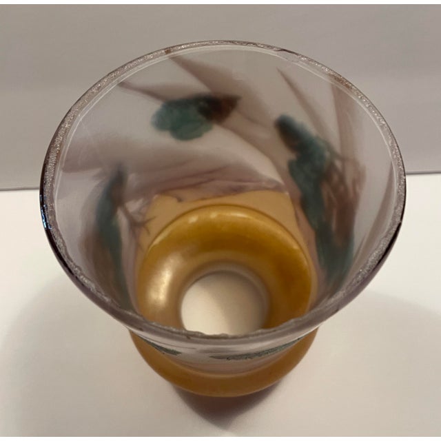 1930s 1930s Painted Glass Chandelier or Light Shade For Sale - Image 5 of 7