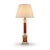 Italian ceramic column table lamp dating to the 1950s, attributed to the Florence workshop of Ugo Zaccagnini. This is an...