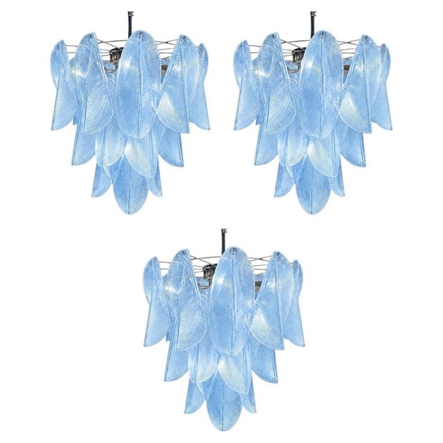 Italian Murano Glass Chandeliers, 1970s, Set of 3 For Sale - Image 16 of 16
