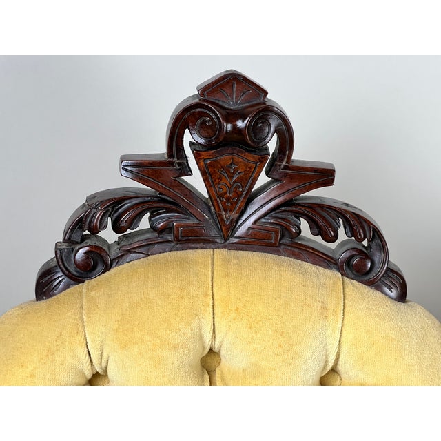 Fine Antique Pair Renaissance Revival Walnut Side Chairs Attr. John Jelliff, Newark C. 1880 For Sale - Image 9 of 18