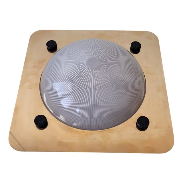 Brass and Glass Wall Lamp by Sergio Mazza, Italy, 1970s For Sale