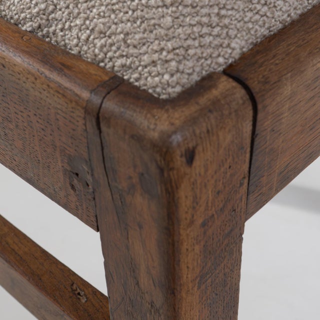 20th Century French Wooden Dining Chair With Upholstered Seat For Sale - Image 12 of 18