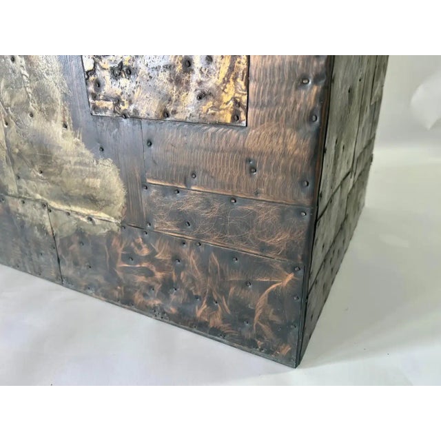 Metal Paul Evans Patchwork Brutalist Center, Coffee or Cocktail Table for Directional For Sale - Image 7 of 12