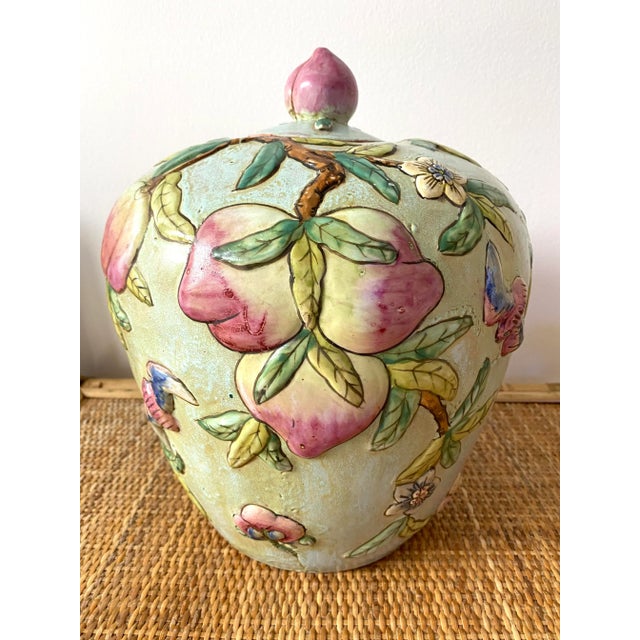 Mid 20th Century Large Chinoiserie Ginger Jar For Sale - Image 9 of 9