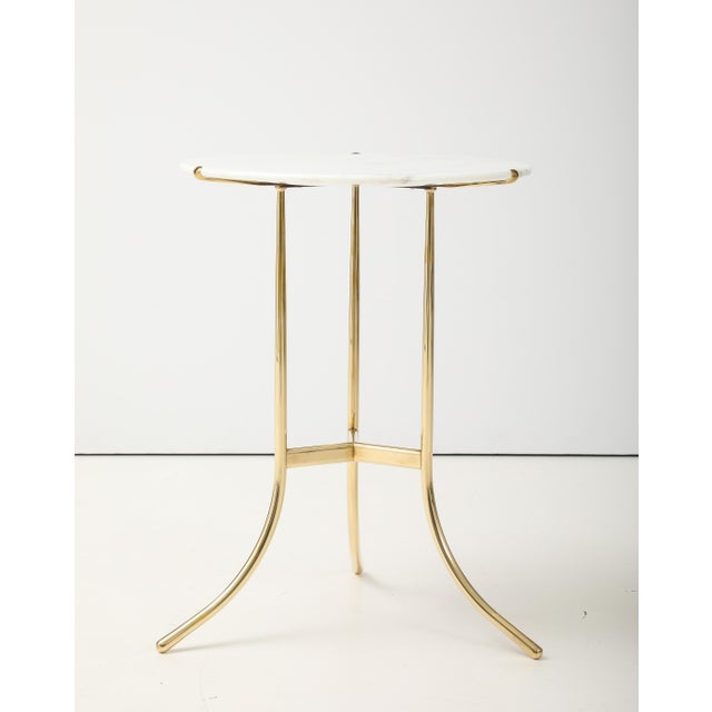 1970s Cedric Hartman Brass and Carrara Marble Side Table For Sale - Image 5 of 16