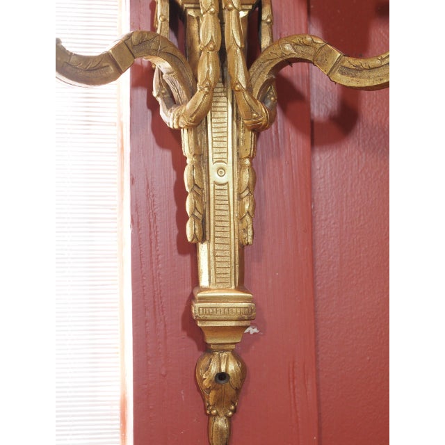 Early 19th Century 19th Century French Bronze Dore Sconces - a Pair For Sale - Image 5 of 8