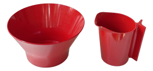 Vintage Red Melamine Bowl and Pitcher by Henning Koppel for T. Ørskov, 1970s, Set of 2