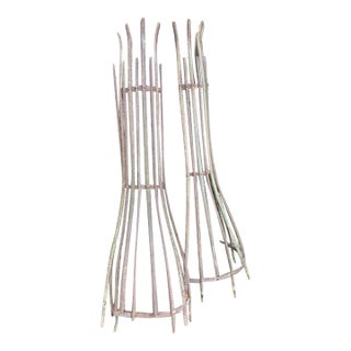 Pair of European Wrought Iron Estate Tree Guards, Early 20th Century For Sale