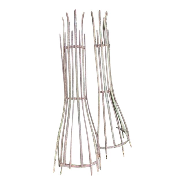 Pair of European Wrought Iron Estate Tree Guards, Early 20th Century For Sale