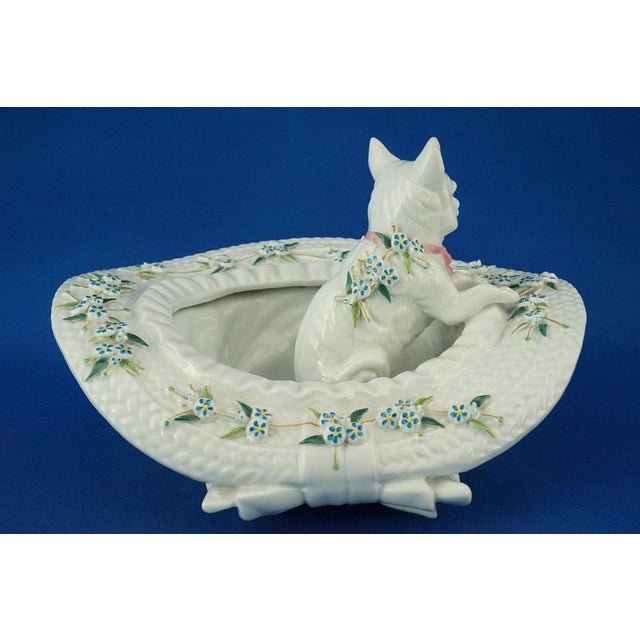 20th Century Porcelain Sculpture Cat in a Hat by Vion & Baury, France, 1890s For Sale - Image 5 of 18