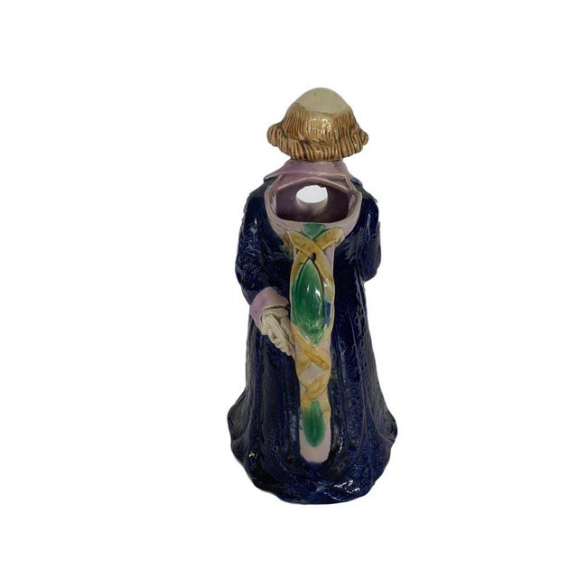 Victorian 1885 English Majolica Mr. Pickwick Large Pitcher For Sale - Image 3 of 7
