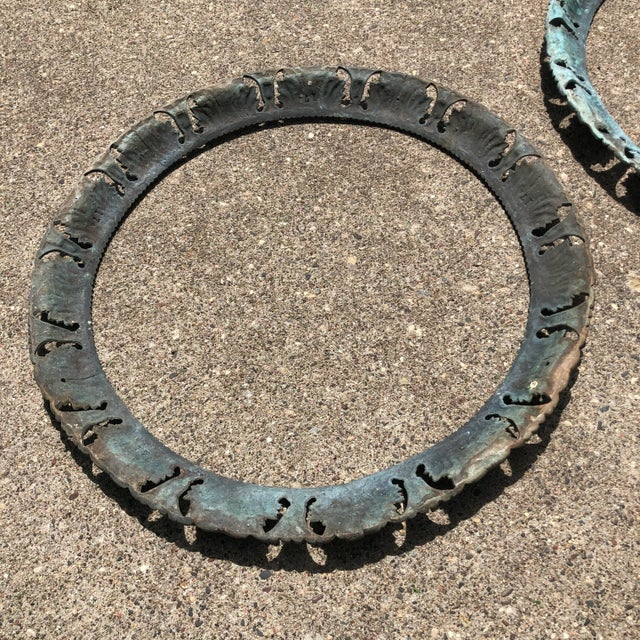 Early 20th Century Pair of Beaux Arts Round Bronze Surrounds - a Pair For Sale - Image 11 of 13