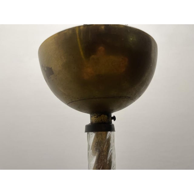 Art Deco Murano Glass Light Pendant by Ercole Barovier for Murano, 1940s For Sale - Image 16 of 18