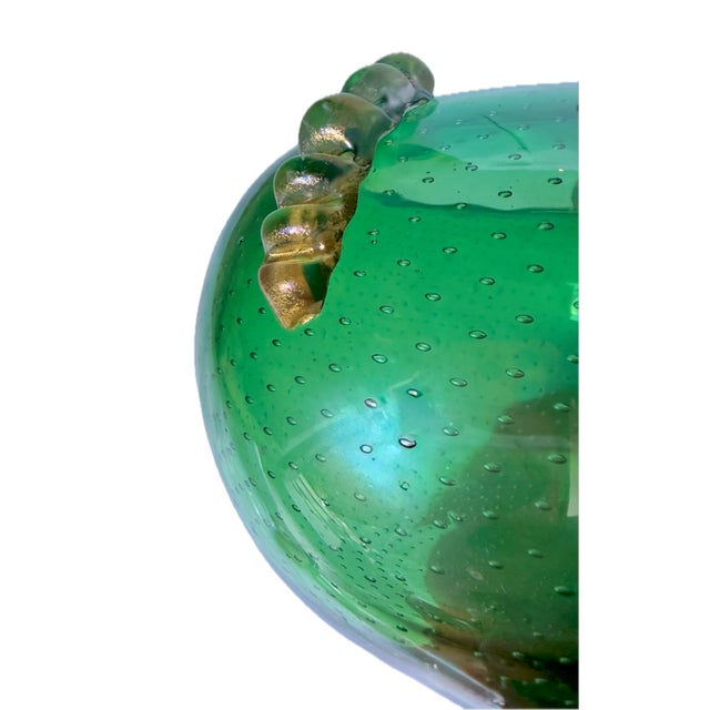 Murano Vintage Vernini Style Murano Bubble Glass Vase For Sale - Image 4 of 6