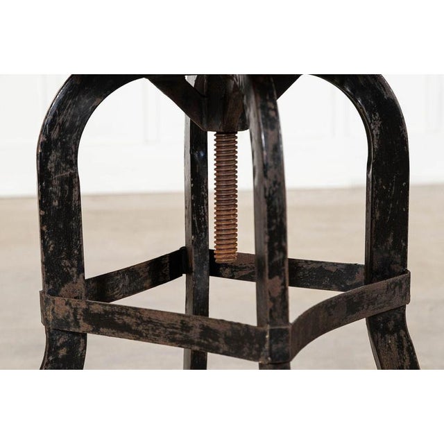 19th Century English Iron and Pine Artist Sculpture Stand, 1890 For Sale - Image 6 of 14
