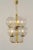 Six-light brass chandelier in the style of sciolari. Smoked glass in a very beautiful smokey brown color. Made with brass,...