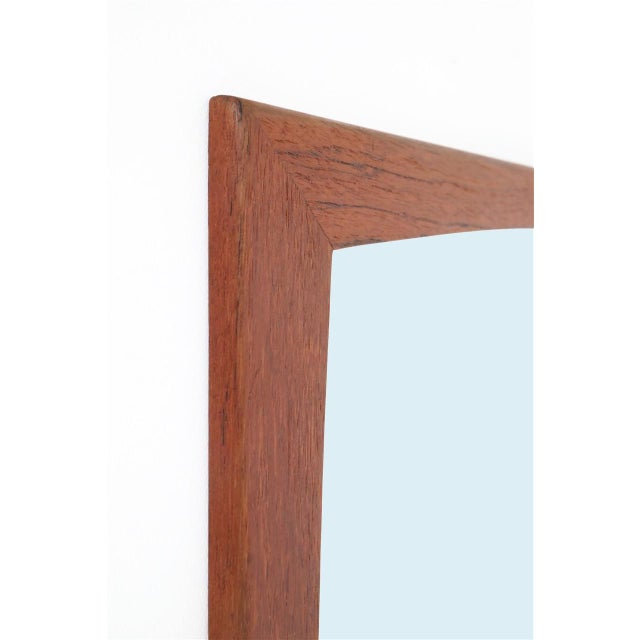 Mid-Century Modern Large Mid-Century Danish Teak Mirror, 1960s For Sale - Image 3 of 7