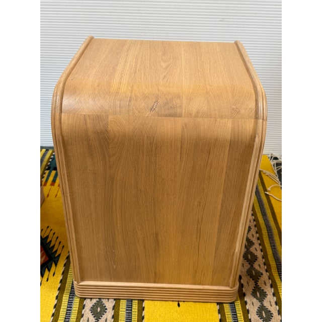 Brown Häti Home Waterfall Oak Nightstands, Pair For Sale - Image 8 of 14