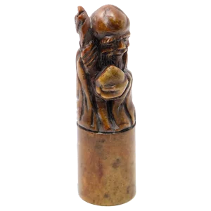 Chinese Soapstone Chop Seal With Shoulao