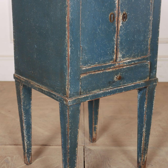 Swedish Painted Bedside Cabinet, 1890s For Sale - Image 3 of 6