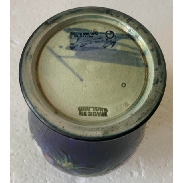 Vintage Moorcroft Pottery Vase “Anemone” Pattern For Sale - Image 11 of 11
