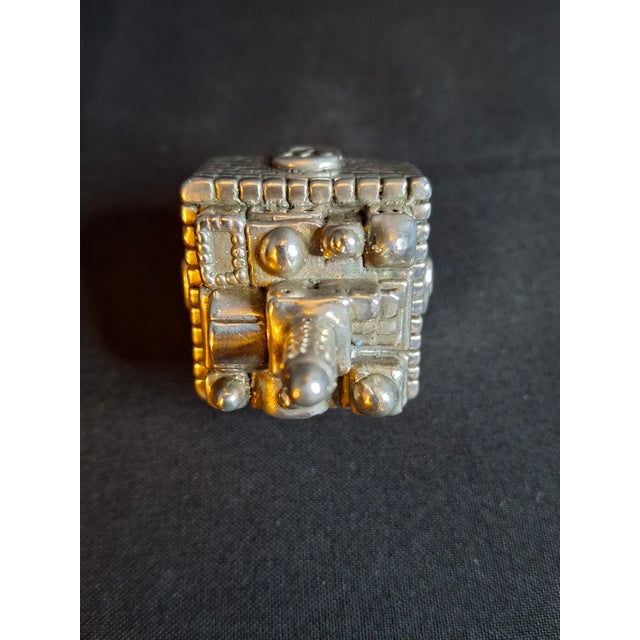 Vintage Sterling Silver 925 Jerusalem Cityscape Dreidel Sevivon Judaica 40g For Sale - Image 12 of 15