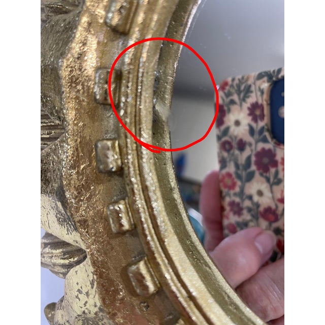 Late 20th Century Gold Gilded 12.5" Sunburst Wall Mirror For Sale - Image 15 of 18