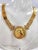 Late 20th Century Vintage 2 Carats Diamond Medallion Greek Meander Cameo Necklace 18k Gold For Sale - Image 4 of 8