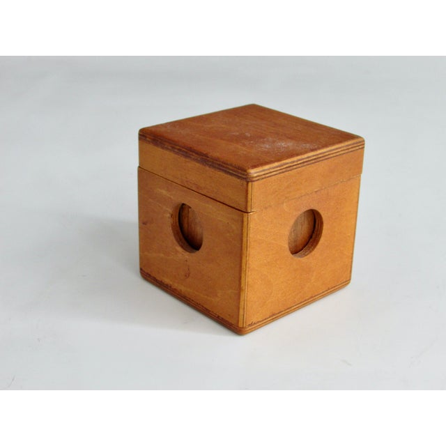 Brown Mid 20th Century Eames Inspired Plywood Desk Top Puzzle Box For Sale - Image 8 of 10