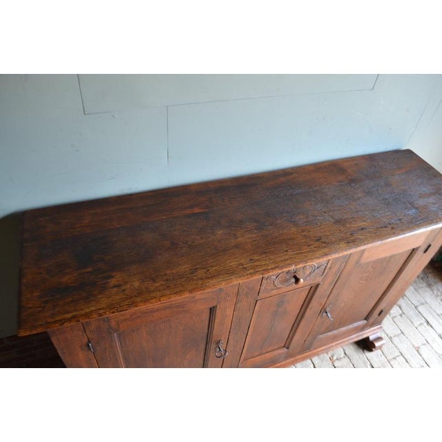 Brown Antique Milk Commode in Oak, 1700s For Sale - Image 8 of 13